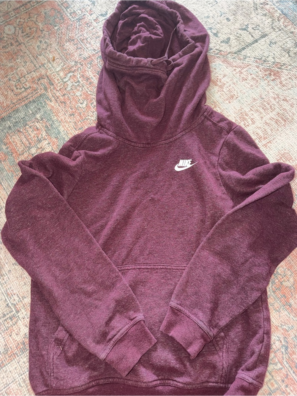 Women’s NIKE maroon burgundy, extra small hoodie pullover
